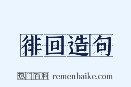 徘回造句是什么意思的图片